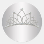 Elegant Diamond Tiara Princess Sticker (Voorkant)