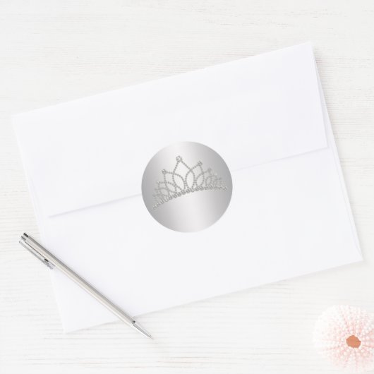 Elegant Diamond Tiara Princess Sticker (Envelop)