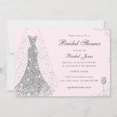 Elegant Diamond trouwjurk Vrijgezellenfeest Kaart (Voorkant)