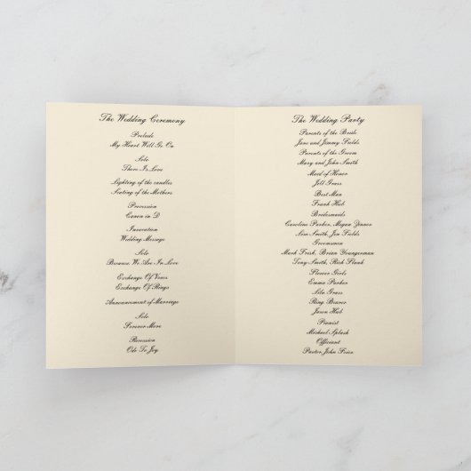 Elegant Diamond Zwart Lint Programma Kaart (Binnen)