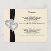 Elegant Diamond Zwart Lint Richting Kaarten (Voorkant)