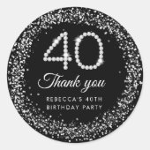 Elegant Diamonds 40e Verjaardag Bedankt Label (Voorkant)