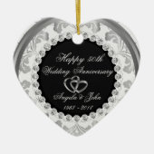 Elegant Diamonds 50th Wedding Jubileum Keramisch Ornament (Voorkant)