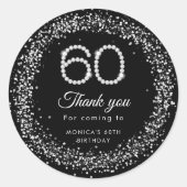 Elegant Diamonds 60e verjaardag Dank u Sticker (Voorkant)
