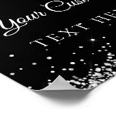 Elegant Diamonds 70e Verjaardagsfeest Tafelbord Poster (Hoek)