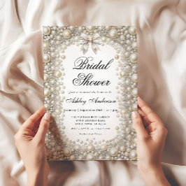 Elegant Diamonds and Pearls Vrijgezellenfeest Kaart