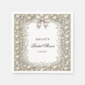 Elegant Diamonds and Pearls Vrijgezellenfeest Servet (Voorkant)