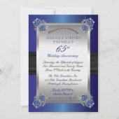 Elegant Diamonds | Blauwe spinel 65e Jubileum Kaart (Voorkant)