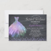 Elegant Diamonds Dress Black Sweet 16 in Kaart (Voorkant)