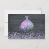 Elegant Diamonds Dress Black Sweet 16 in Kaart (Achterkant)