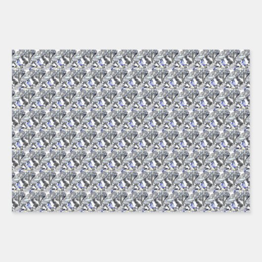 Elegant Diamonds en Blue Bows Inpakpapier Vel (Voorkant 2)