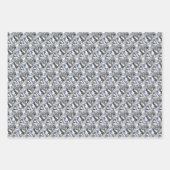 Elegant Diamonds en Blue Bows Inpakpapier Vel (Voorkant 2)