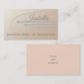 Elegant Diamonds en parels op beige Visitekaartje (Voorkant / Achterkant)