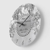 Elegant Diamonds Flowers 25e bruiloft Jubileum Grote Klok (Hoek)