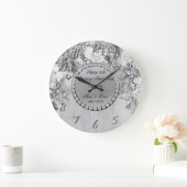 Elegant Diamonds Flowers 25e bruiloft Jubileum Grote Klok (Huis)