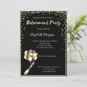 Elegant Diamonds Lijst, ballon, Pensioenpartij Kaart (Staand voorkant)