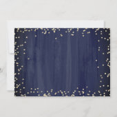 Elegant Diamonds Navy Blauw Goud Script Sweet 16 Kaart (Achterkant)