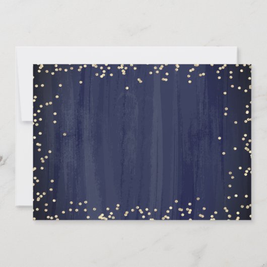 Elegant Diamonds Navy Blauw Goud Script Sweet 16 Kaart (Achterkant)