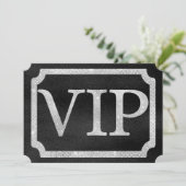 Elegant Diamonds op Black VIP Event Ticket Kaart (Staand voorkant)