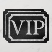 Elegant Diamonds op Black VIP Event Ticket Kaart (Voorkant / Achterkant)
