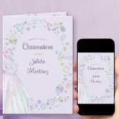 Elegant Diamonds Princess Quinceanera Photo Folted