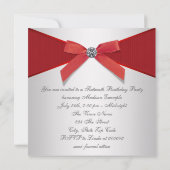 Elegant Diamonds Red verjaardagsfeestje Kaart (Achterkant)