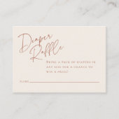 Elegant Diaper Raffle | Terra Cotta Informatiekaartje (Voorkant)