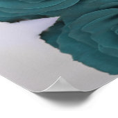 Elegant die het Blauwgroen Roos Chic Wedding Welko Poster (Hoek)