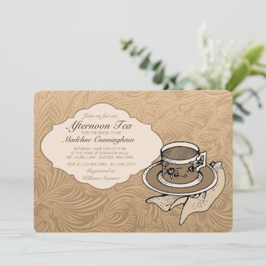 Elegant die Uitnodiging plaatst (Staand voorkant)