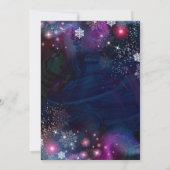 Elegant Diep Blauw Roze Winter Wonderland Kerstmis Kaart (Achterkant)