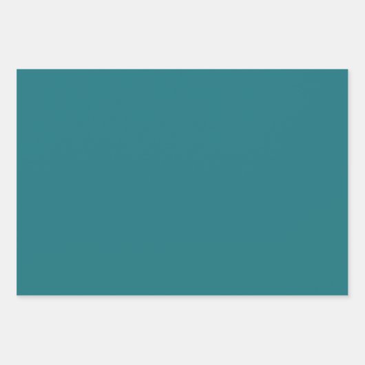 Elegant diep blauwgroen Minimalistisch en chic Inpakpapier Vel (Voorkant 2)