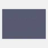 Elegant diep leisteen blauw Minimalistisch en chic Inpakpapier Vel (Voorkant 3)