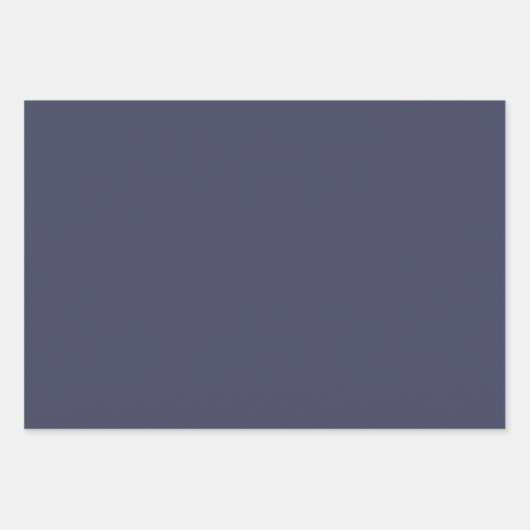 Elegant diep leisteen blauw Minimalistisch en chic Inpakpapier Vel (Voorkant 2)