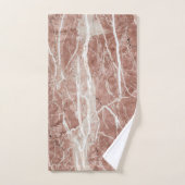 Elegant diep Roos en wit marmer Bad Handdoek (Handdoek)