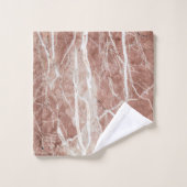 Elegant diep Roos en wit marmer Bad Handdoek (Wasdoekje)