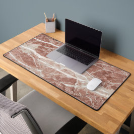 Elegant diep Roos en wit marmer Bureaumat