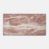 Elegant diep Roos en wit marmer Bureaumat (Voorkant)