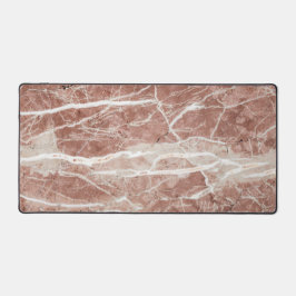 Elegant diep Roos en wit marmer Bureaumat