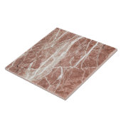 Elegant diep Roos en wit marmer Tegeltje (Zijkant)