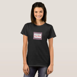 Elegant diepe pruim en rood geometrisch patroon t-shirt