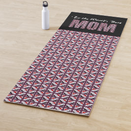 Elegant diepe pruim en rood geometrisch patroon yogamat