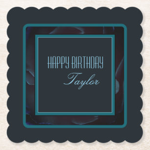 Elegant diepgroen bloemendesign accent kartonnen onderzetters