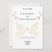 Elegant Digital Wedding Invitations | Modern, Flor Kaart (Voorkant)