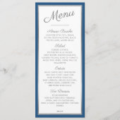 ELEGANT DINER MENU moderne receptie blauw grijs (Voorkant)