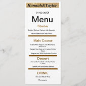 Elegant diner party menu sjabloon (Voorkant)