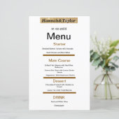 Elegant diner party menu sjabloon (Staand voorkant)