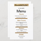 Elegant diner party menu sjabloon (Voorkant / Achterkant)