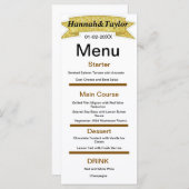 Elegant diner party menu sjabloon (Voorkant / Achterkant)