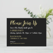 Elegant diner party receptie evenement uitnodiging (Staand voorkant)