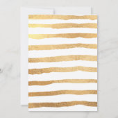 Elegant diner voor de bruiloft, goud moderne scrip aankondiging (Achterkant)